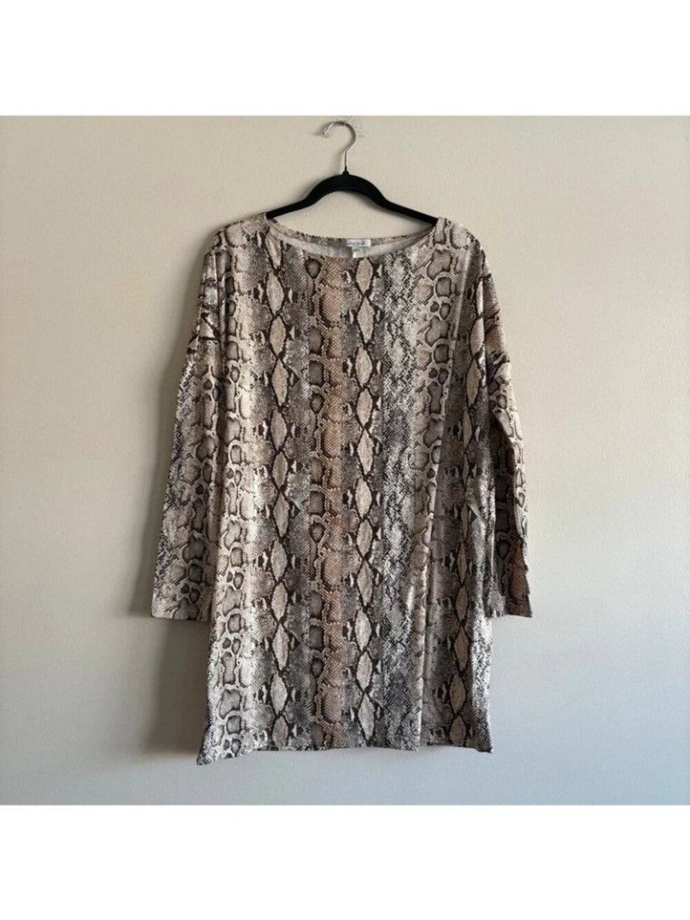 White Birch Long Sleeve Dress Snake Print Women’s Size S